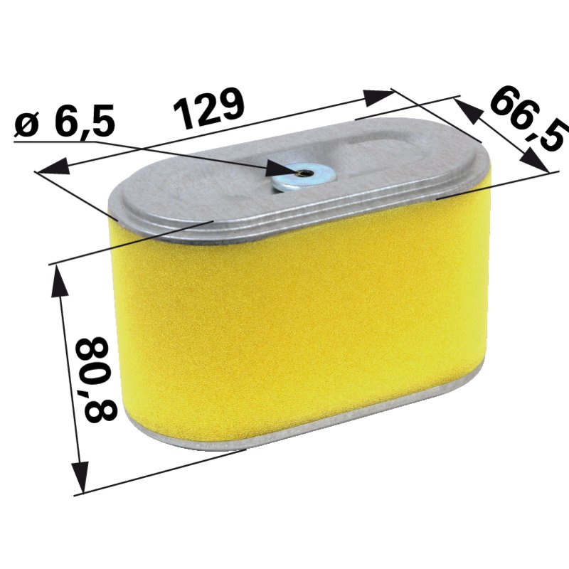 Honda Luftfilter oval, L 129 x B 66,5 mm 17210