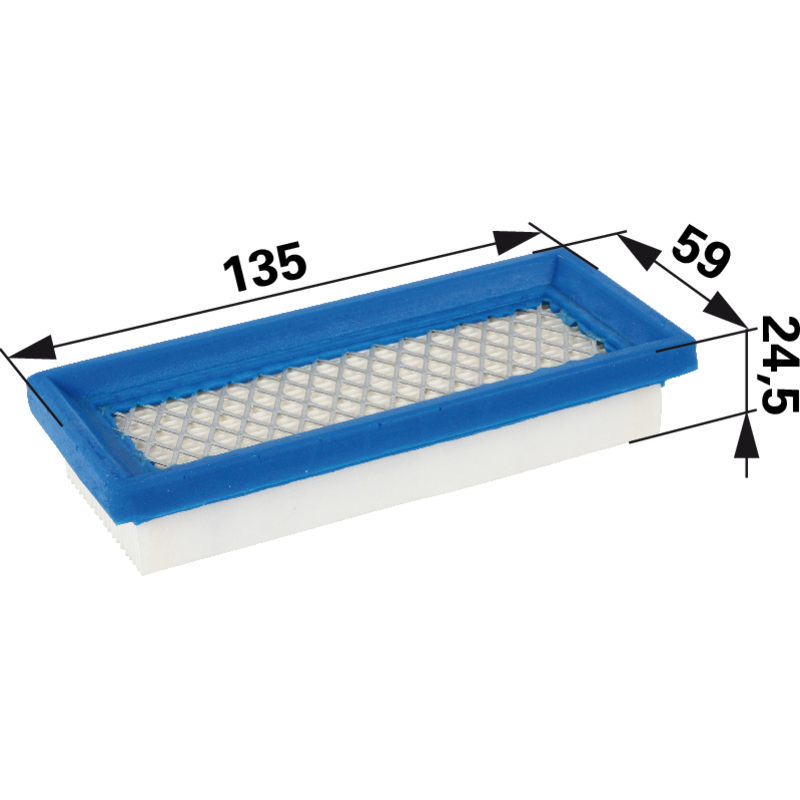 Honda Luftfilter flach, L 135 x B 59 mm 17211