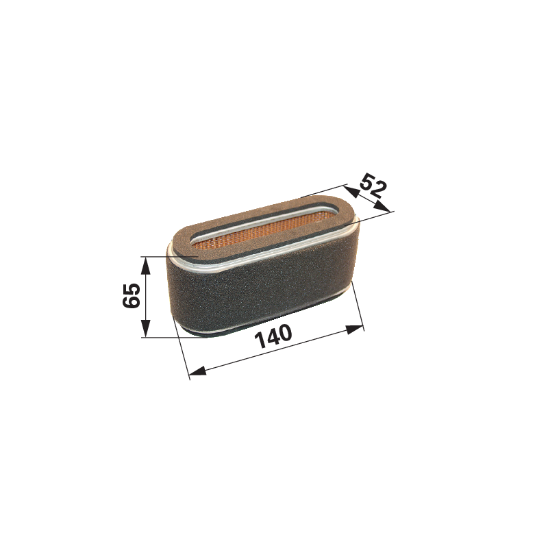 Kubota Luftfilter oval, L 140 x B 52 mm 1219111220