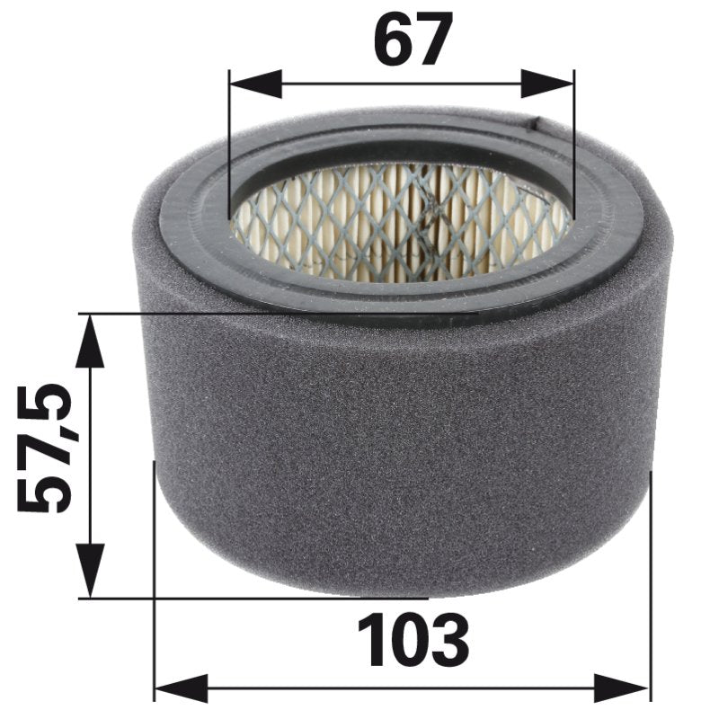 Kubota Luftfilter rund, AD 103 mm 1390711210