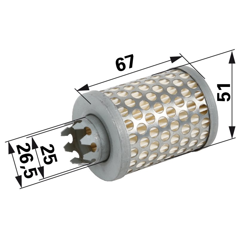 Tecumseh Luftfilter rund, AD 51 mm 32972
