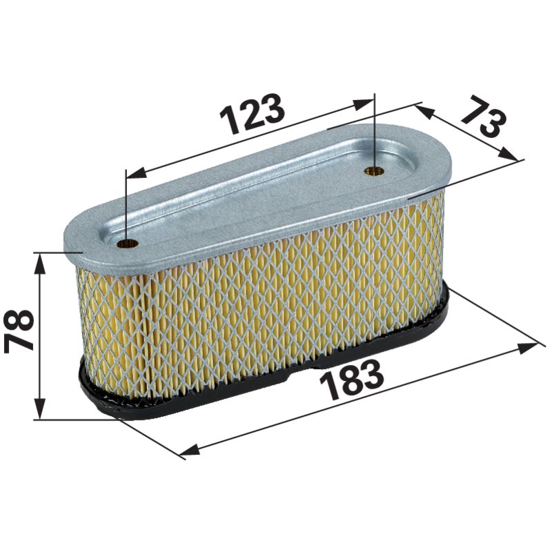 Tecumseh Luftfilter oval, L 185 x B 73 mm 36356