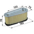 Tecumseh Luftfilter oval, L 185 x B 73 mm 36356