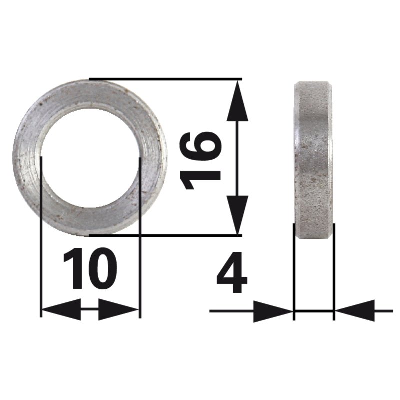 Reduzierring für Rasenmähermesser AD 16 mm GartenShop24 - Hochwertige Gartengeräte