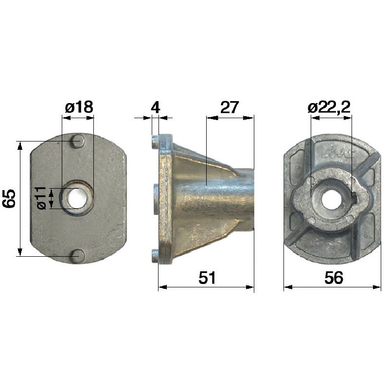 Castel Garden Messerhalter ID 22,2 mm 22463011