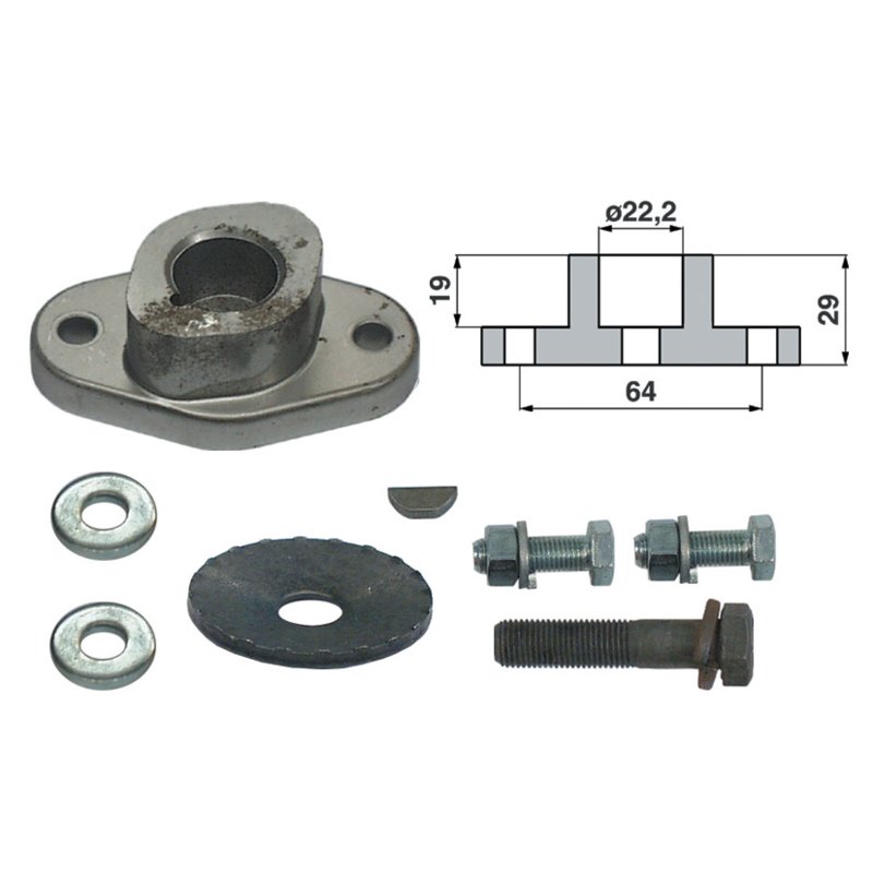 MTD Messerhalter ID 22,2 mm 7480189 – Messerhalter mit Keilnut