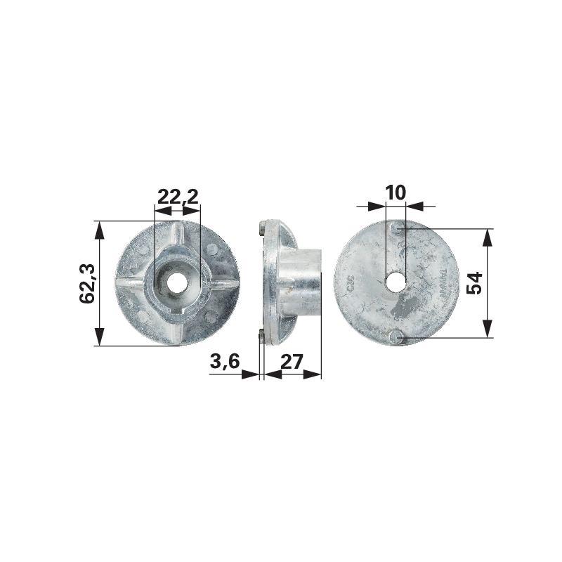 Messerhalter ID 22,2 mm universal – Messerhalter universal mit runde Zapfen 7
