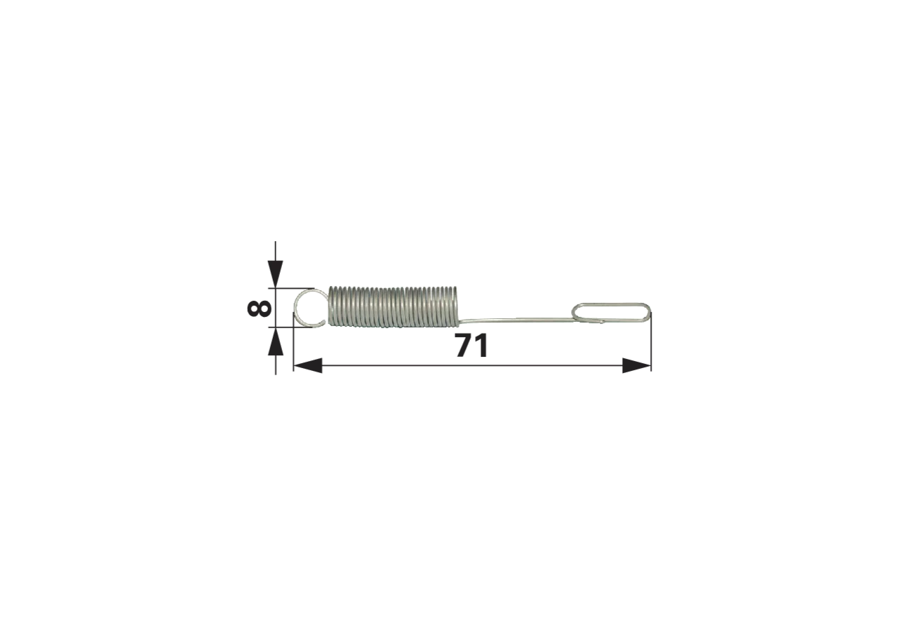 Reglerfeder L 71 mm passend zu Modell 100708 anstelle von Briggs 262303 GartenShop24 - Hochwertige Gartengeräte