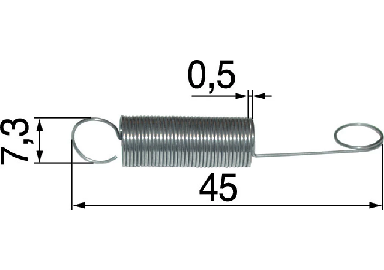 Reglerfeder L 45 mm passend für Briggs & Stratton 60500-61506, 80500-81596 GartenShop24 - Hochwertige Gartengeräte