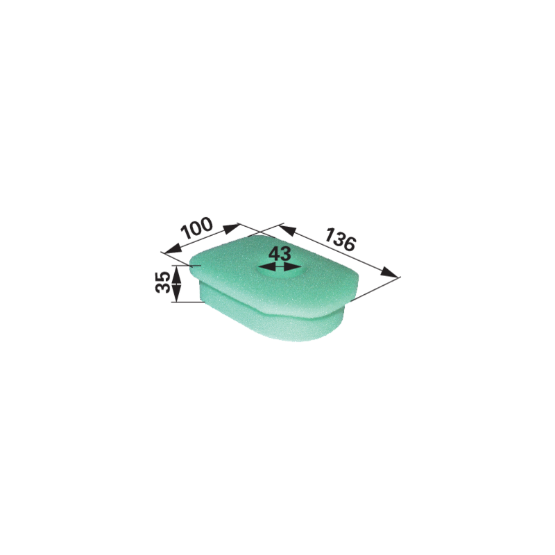 Briggs Luftfilter flach, L 136 x B 100 mm 270848
