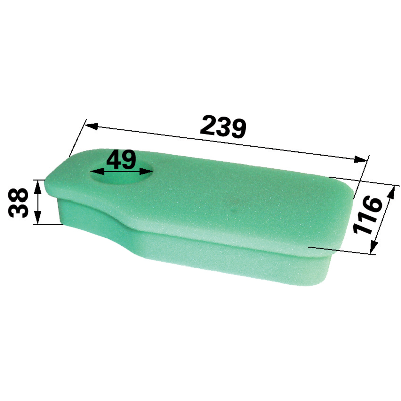 Briggs Luftfilter flach, L 239 x B 116 mm 270843