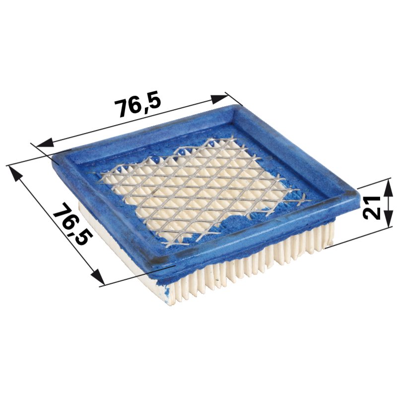 Tecumseh Luftfilter flach, L 76,5 x B 76,5 mm 450247