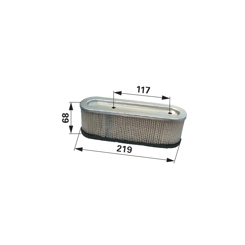 Briggs Luftfilter oval, L 219 x B 67 mm 491519
