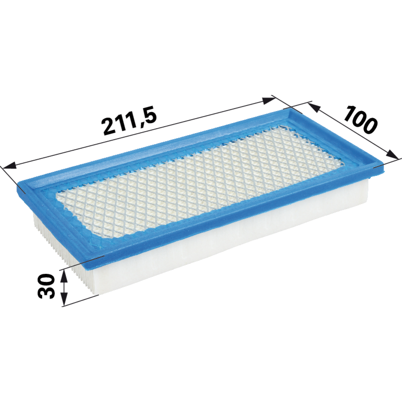 Briggs Luftfilter flach, L 211,5 x B 100 mm 710266