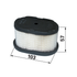 Briggs Luftfilter oval, L 103 x B 63 mm 497725