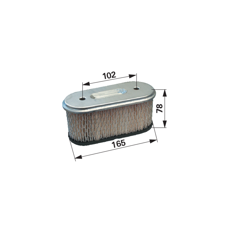 Briggs Luftfilter oval, L 165 x B 77,5 mm 491021