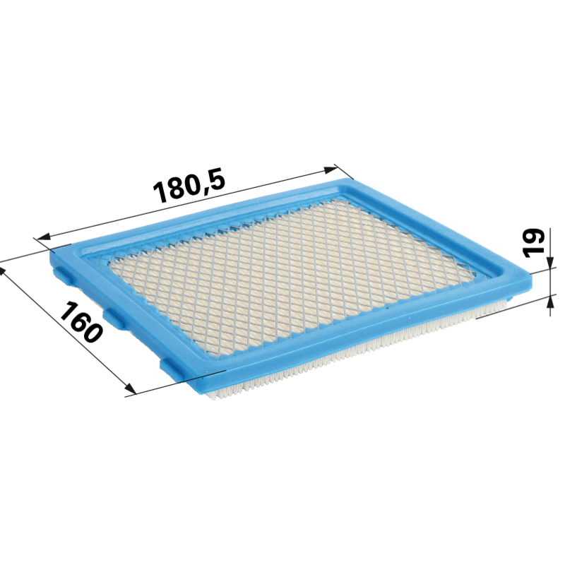 Briggs Luftfilter flach, L 180,5 x B 160 mm 805113