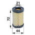Tecumseh Luftfilter rund, AD 44 mm 35066