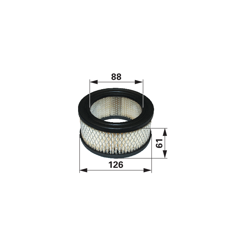 Briggs Luftfilter rund, AD 126 mm 392286