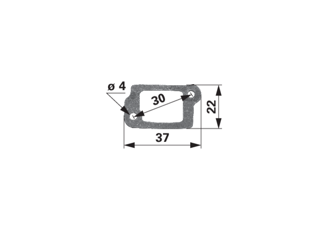 Einlassdichtung L 37 x B 22 mm passend für Briggs 270345S GartenShop24