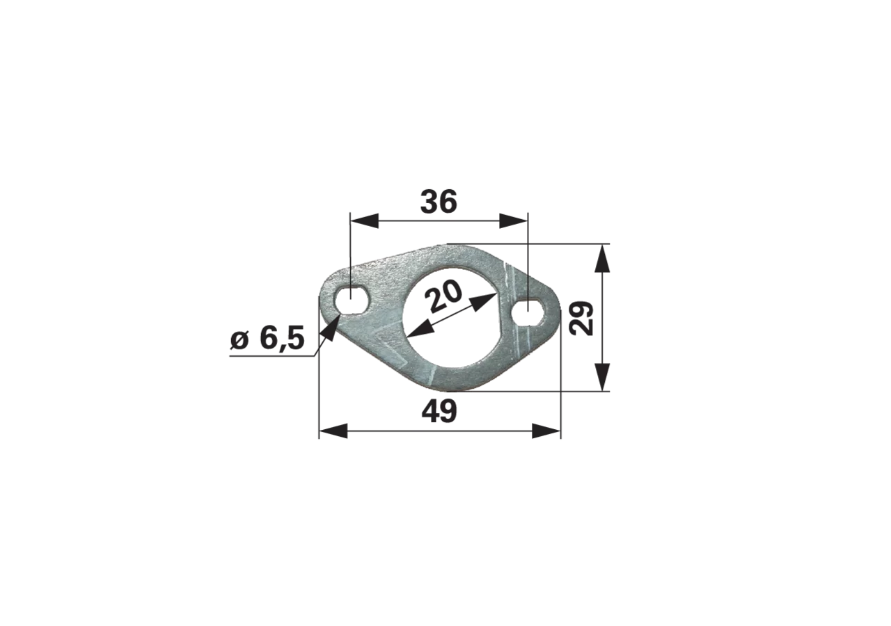 Vergaserflanschdichtung passend für Tecumseh 29630085 – L 49 x B 29 mm GartenShop24