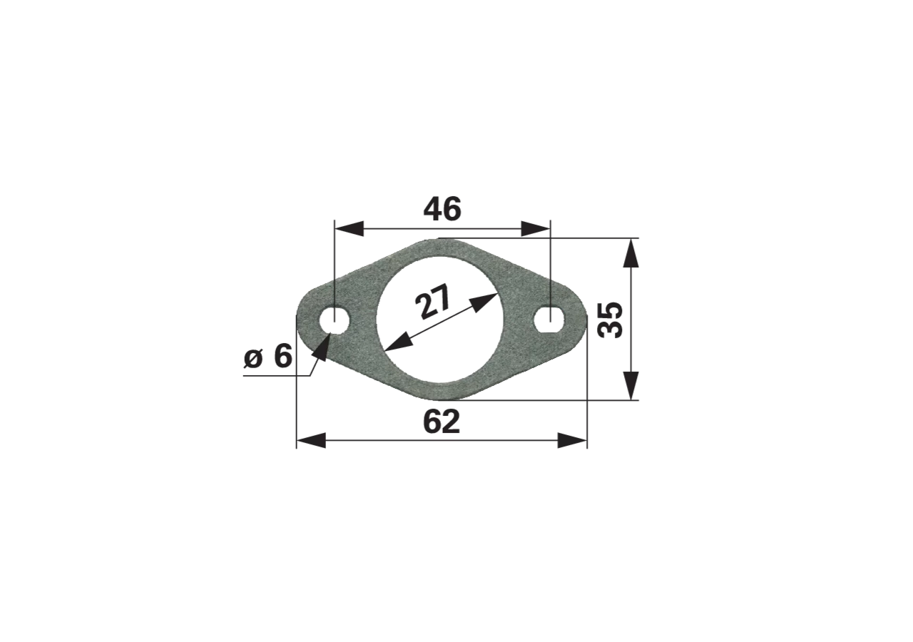 Vergaserflanschdichtung L 62 x B 35 mm passend für Tecumseh 33236, 33861 GartenShop24