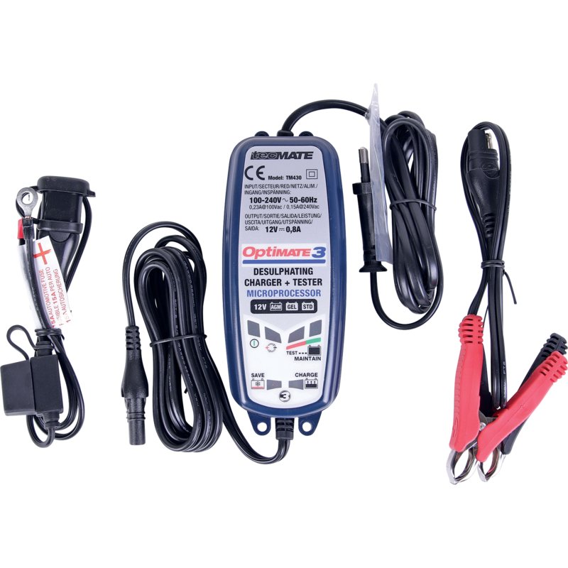 Ladegerät, 12 V, 0,8 A tecMate, Optimate 3 – Zum Laden aller herkömmlichen Batterien