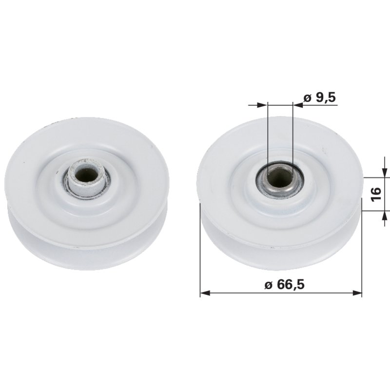 Umlenkrolle für Keilriemen 9,5 mm universal