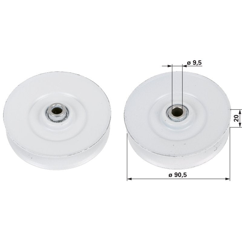 Umlenkrolle für Keilriemen 12,7 mm universal – Umlenkrolle für V-Keilriemen 4L