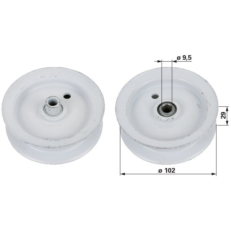 Umlenkrolle für Riemenbreite 19 mm universal