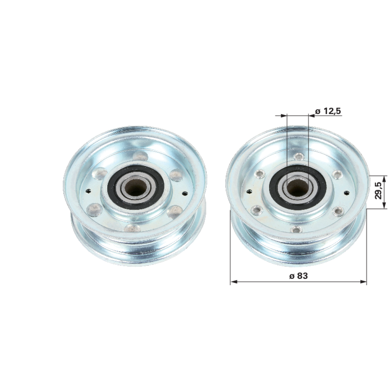 Umlenkrolle für Riemenbreite 22 mm universal