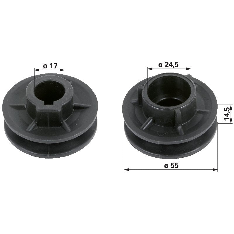 GGP Keilriemenscheibe für Keilriemen 9,5 mm 226019100