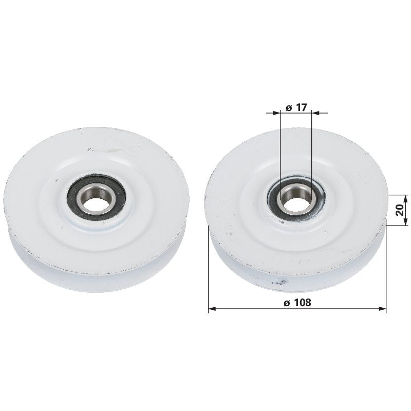 Umlenkrolle für Keilriemen 15,9 mm universal