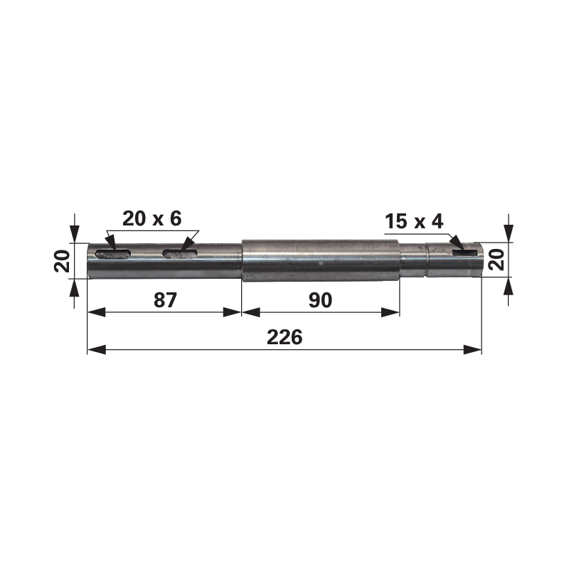 GGP Messerwelle L 226 mm 2502080100