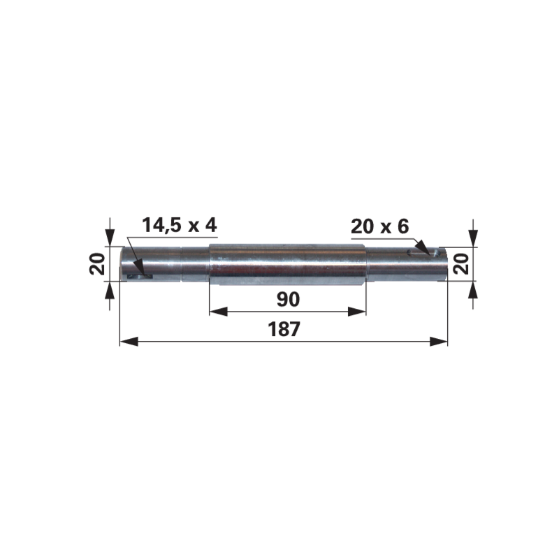 GGP Messerwelle L 187 mm 250208010
