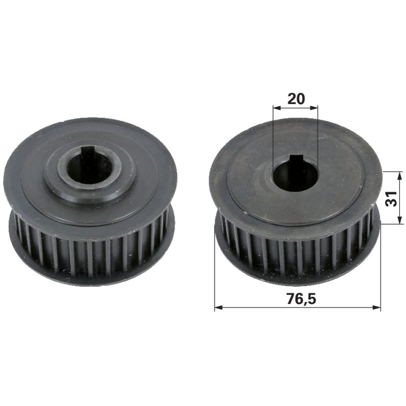 GGP Zahnriemenscheibe AD 76,5 mm, 28 Zähne 256015620