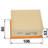 Sachs Luftfilter flach, L 106 x B 80 mm 0925111000