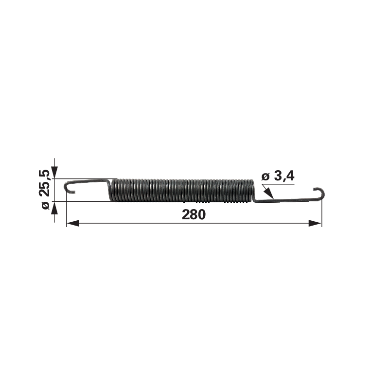 MTD Zugfeder L 280 mm 7320307