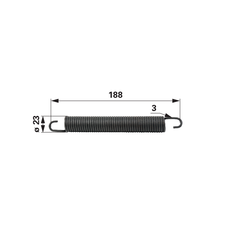 MTD Zugfeder L 188 mm 9320594