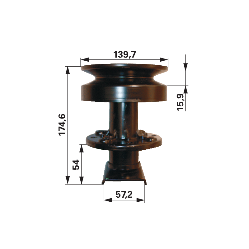 AYP Messerspindel L 174,6 mm 105891