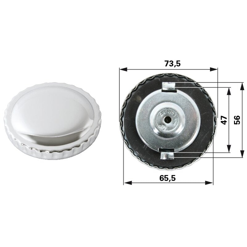 Tankdeckel AD 73,5 mm universal