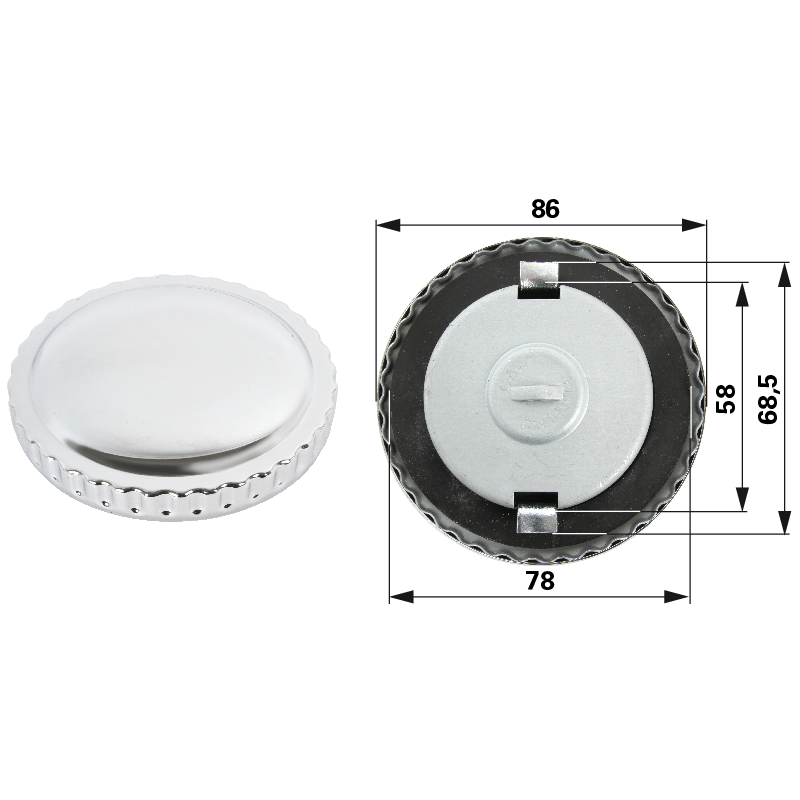 Tankdeckel AD 86 mm universal