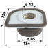 Kawasaki Luftfilter rund, AD 85 mm 490642059