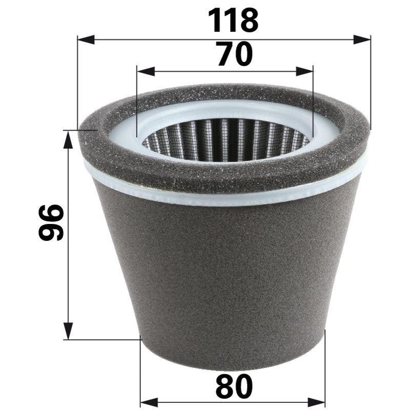 Robin Luftfilter rund, AD 118 mm 2343260407