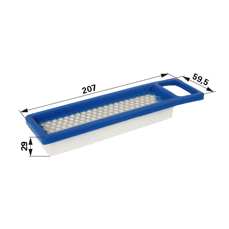 Kawasaki Luftfilter flach, L 207 x B 59,5 mm 110132151
