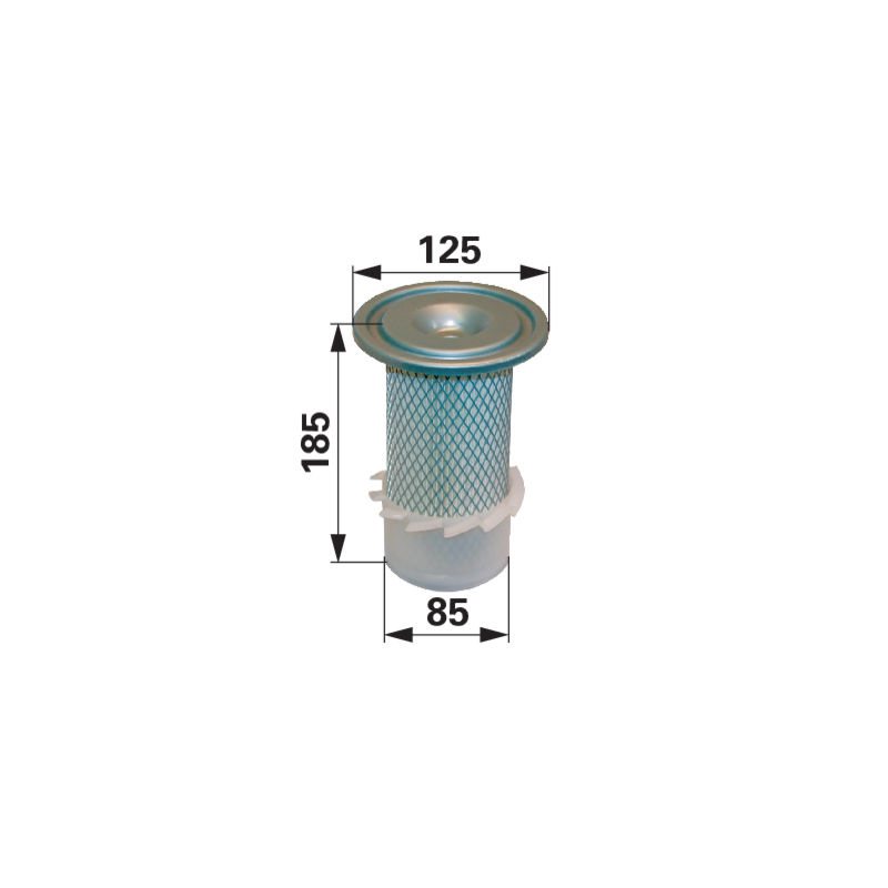 Kubota Luftfilter rund, AD 125 mm 1585211082