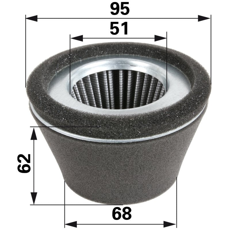 Robin Luftfilter rund, AD 95 mm 2263261007