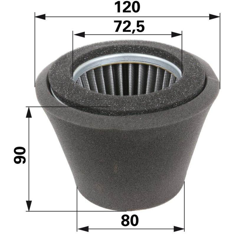 Robin Luftfilter rund, AD 120 mm 2073260618