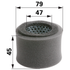 Robin Luftfilter rund, AD 79 mm 1283260207