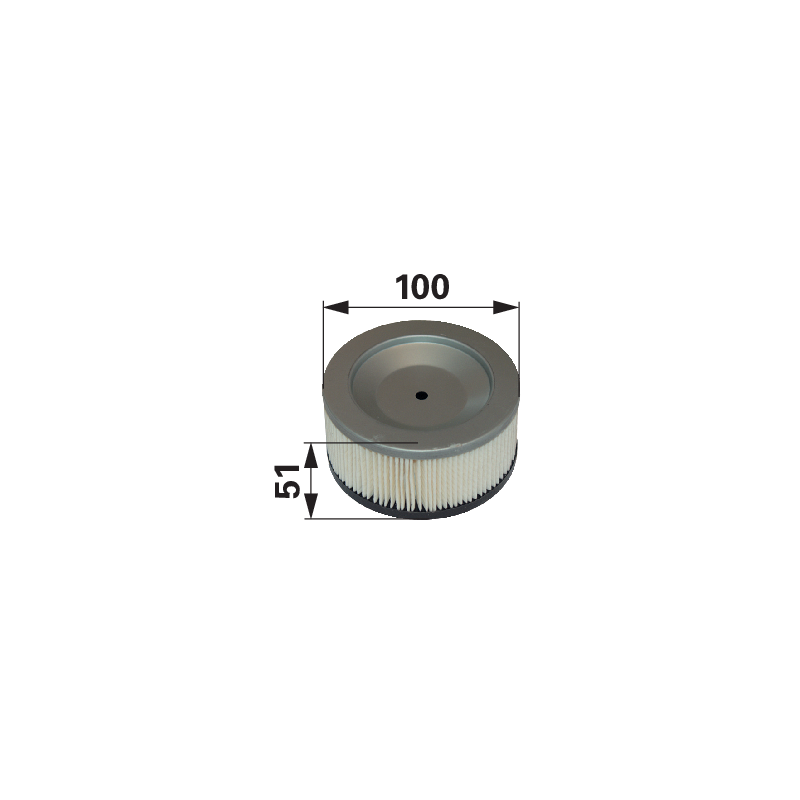 Robin Luftfilter rund, AD 100 mm 2433260008